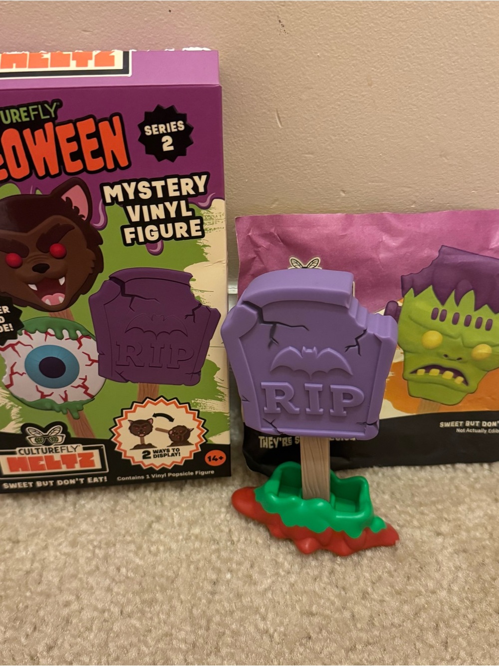 CultureFly Halloween Purple RIP Tombstone Mystery Vinyl Figure